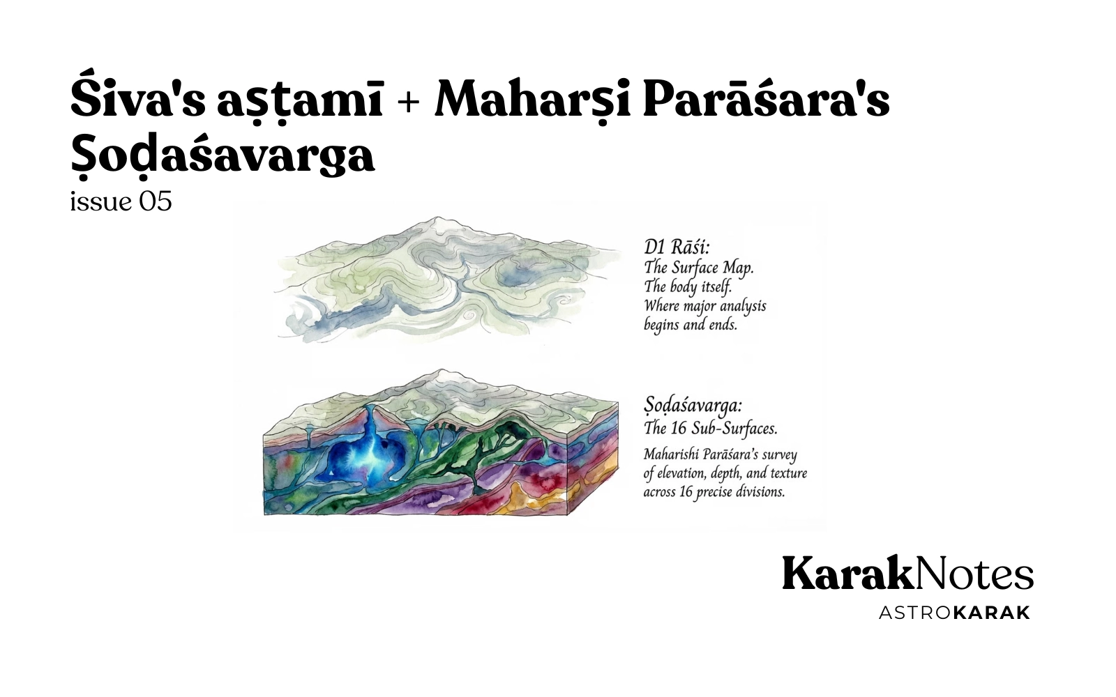 KarakNotes Issue 5: Śiva's aṣṭamī + Maharṣi Parāśara's Ṣoḍaśavarga